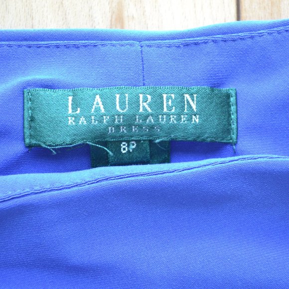 Lauren Ralph Lauren Dress Cocktail Professional Size 8P (Women's) Royal Blue - Picture 3 of 4